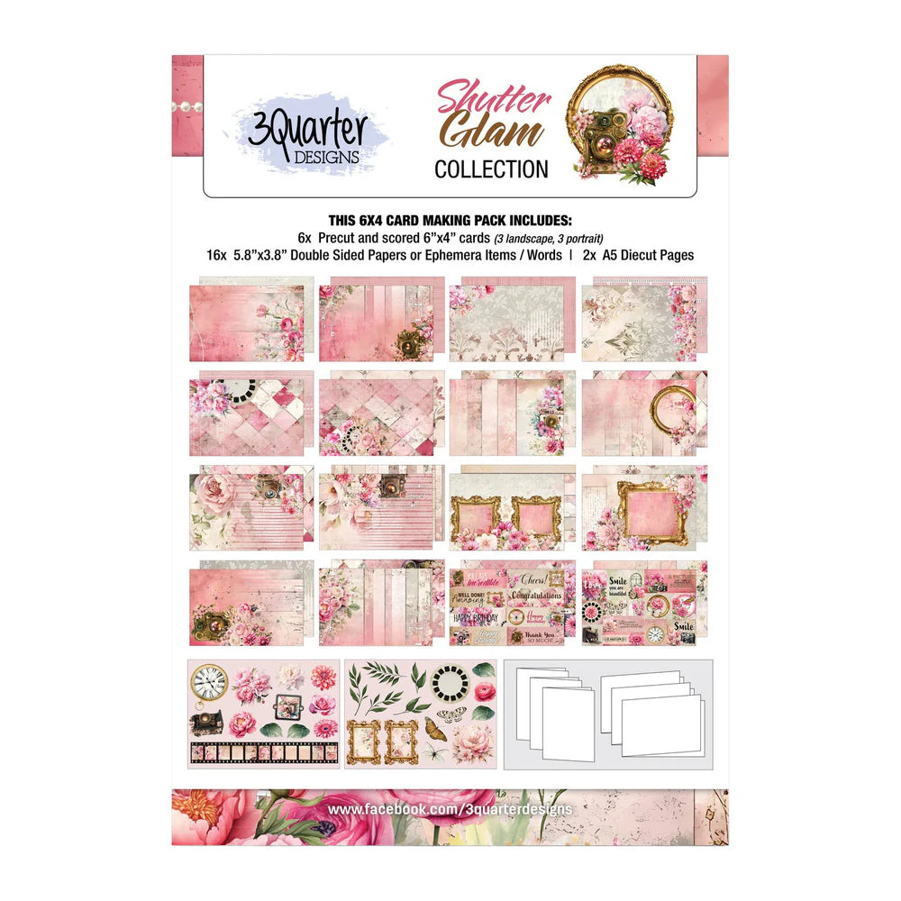 3Quarter Designs 6x4 Card Making Kit - Shutter Glam Collection