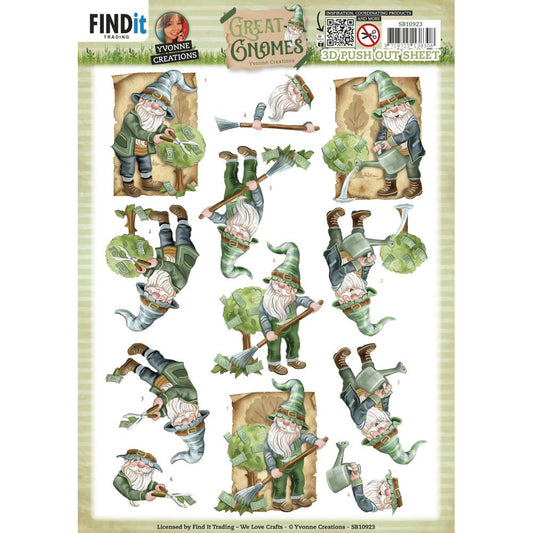 Fing It Trading 3D Push Out Sheet - Great Gnomes