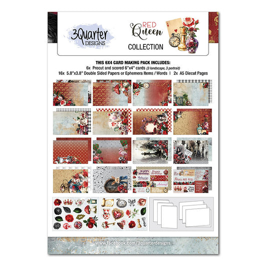 3Quarter Designs 6x4 Card Making Pack - Red Queen