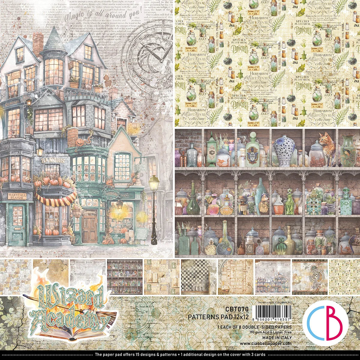 Ciao Bella 12x12 Double Sided Paper Pack - Wizard Academy
