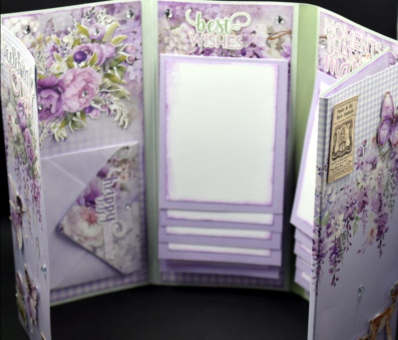 TK Paper Boutique Ready to Assemble Card Making Kit-Serenity Slimline Flip Folio Album