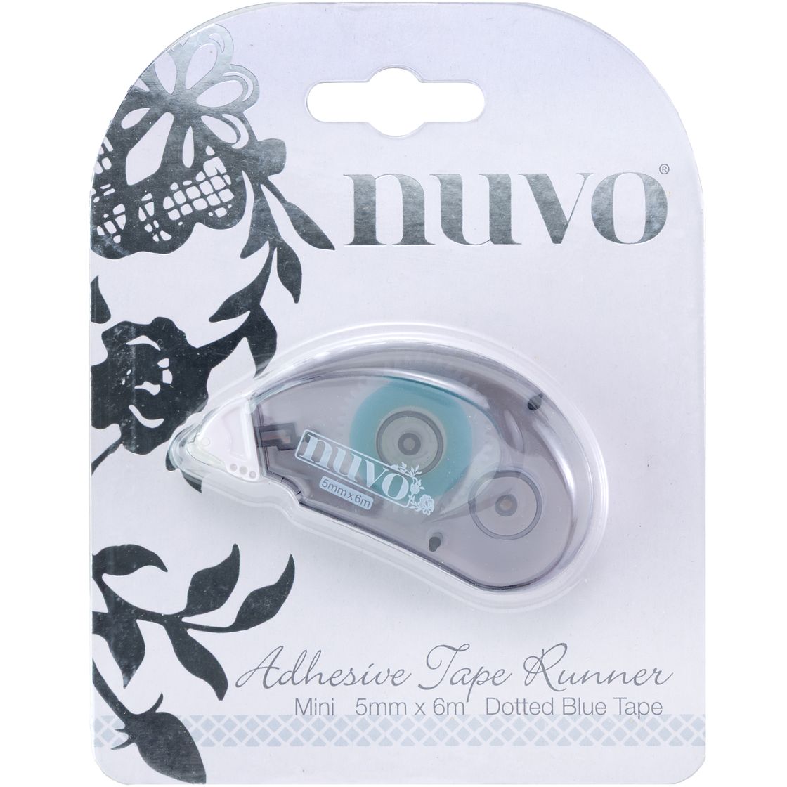 Nuvo Adhesive Tape Runner- Mini 5mm x 6m Dotted Blue Tape