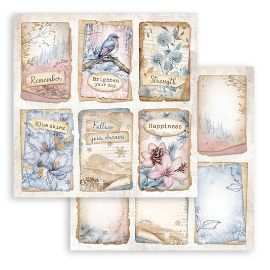 Stamperia 12x12 Double Sided Paper - Create Happiness Dewdrops 6 Cards