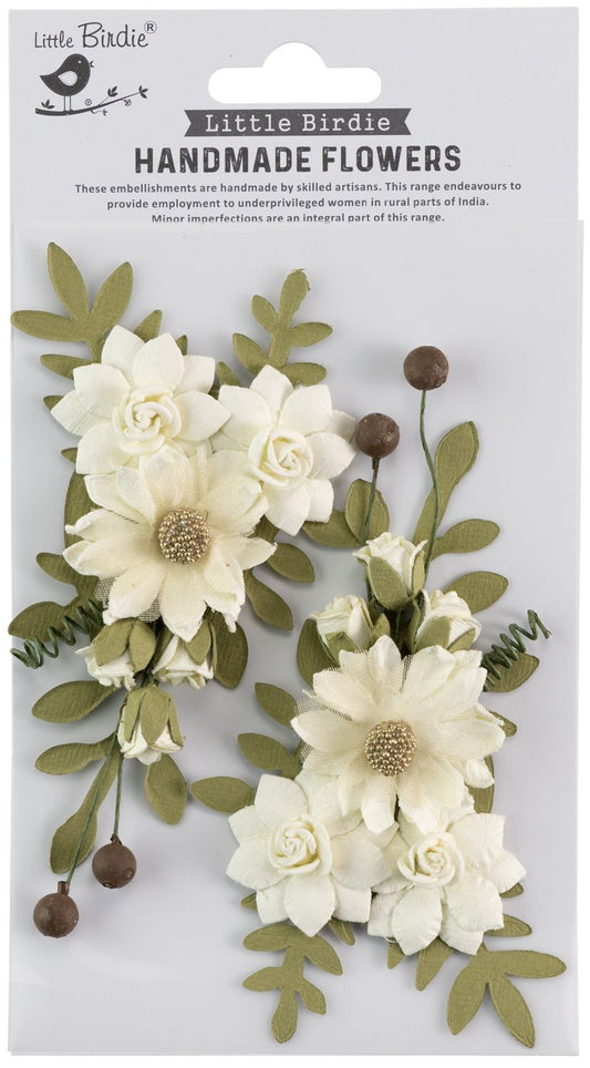 Little Birdie Fairy Rosa Handmade Paper Flowers- Amor Mio