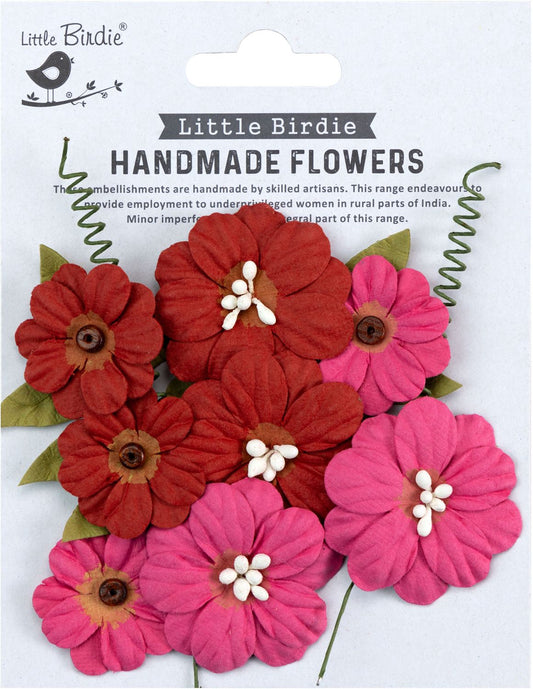 Little Birdie Fiorella Paper Homemade Flowers- Candy Mix