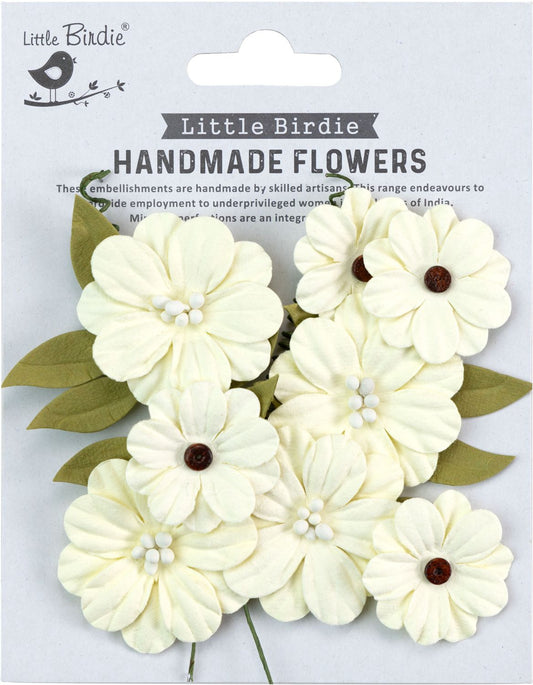 Little Birdie Fiorella Homemade Paper Flowers- Moon Light