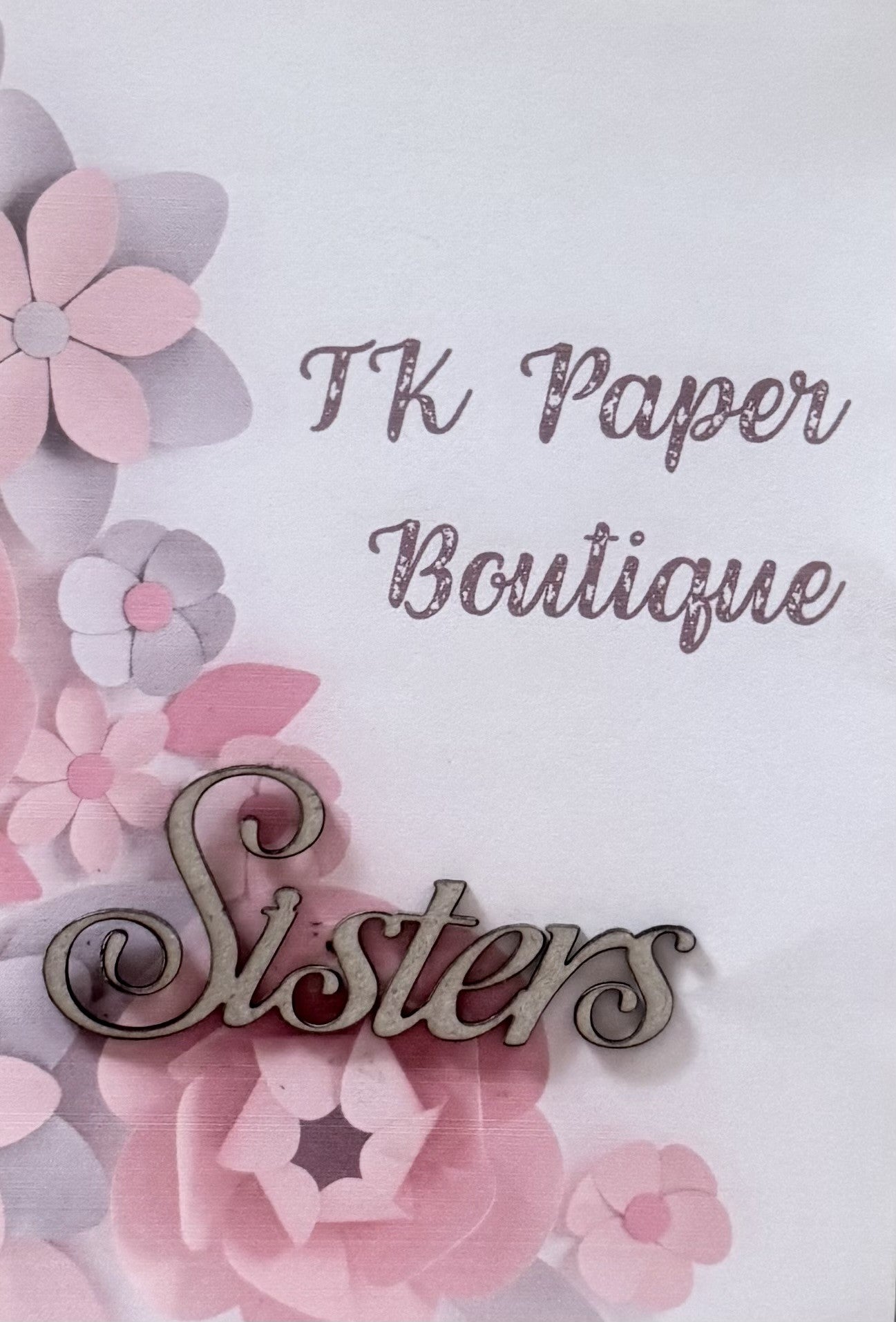 TK Paper Boutique Laser Chipboard - Sisters 2