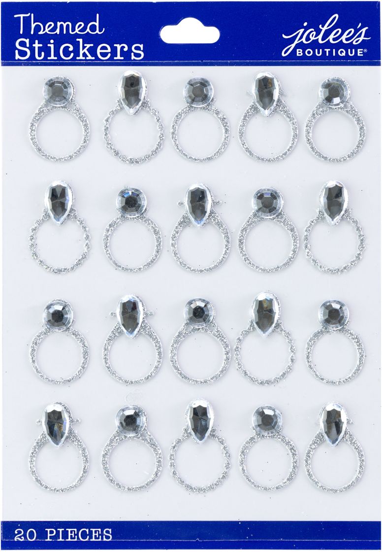Jolee's Themed Stickers- Silver Wedding Ring Repeats