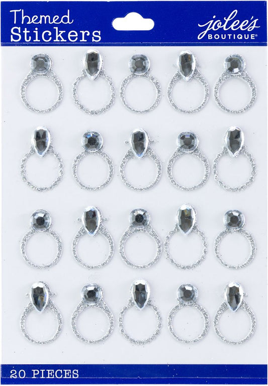 Jolee's Themed Stickers- Silver Wedding Ring Repeats