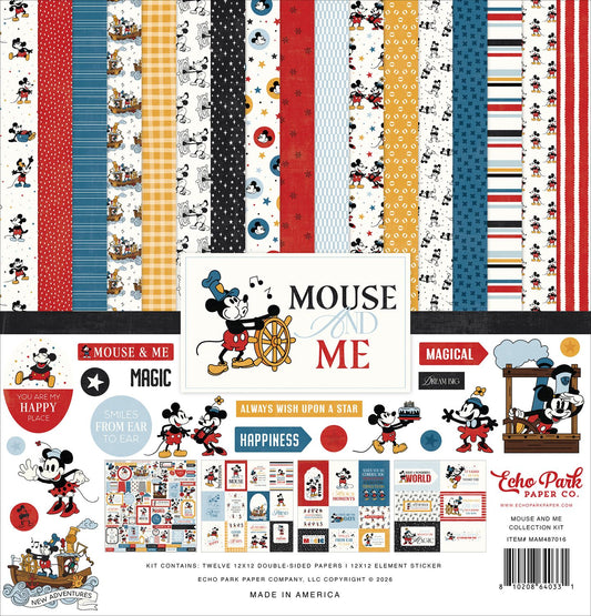 Echo Park 12x12 Double Sided Paper Pack - Mouse and Me