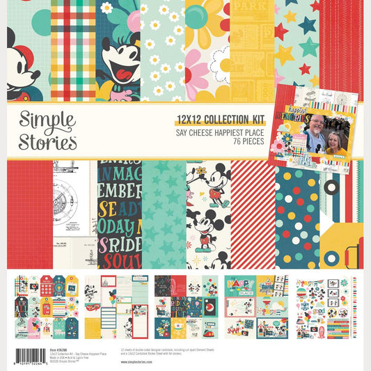 Simple Stories 12x12 Double Sided Paper Pack - Say Cheese Happiest Place