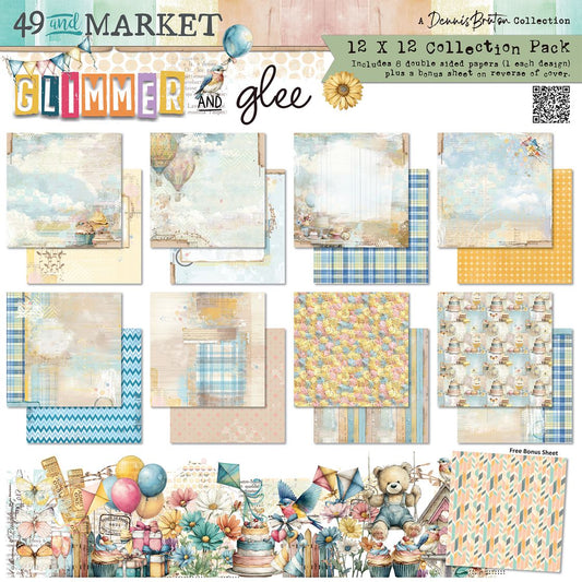 49 and Market 12x12 Double Sided Paper Pack - Glimmer and Glee