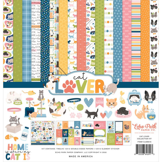 Echo Park 12x12 Double Sided Paper Pack- Cat Lover