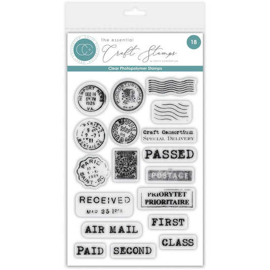 Craft Consortium The Essentials Craft Stamps- Postage
