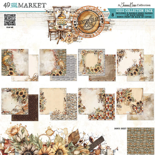 49 and Market 12x12 Double Sided Paper Pack - Country Heart Cafe