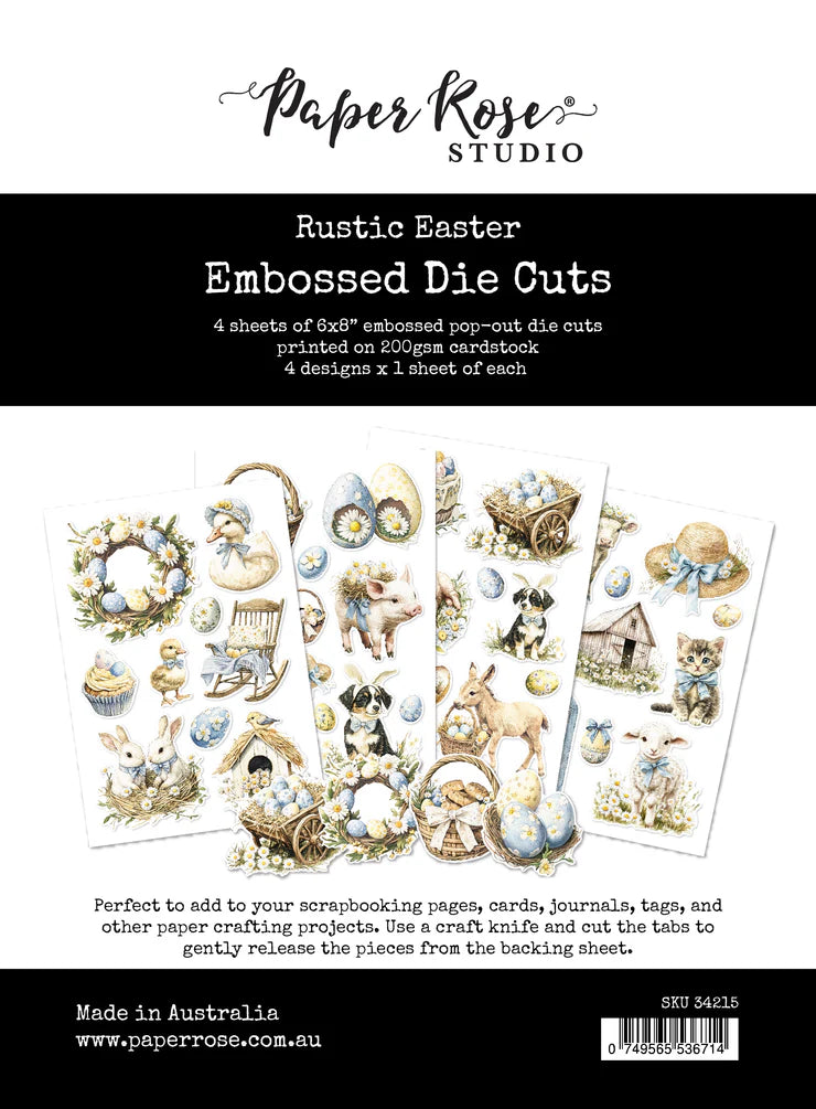 Paper Rose Studio Embossed Die Cuts- Rustic Easter