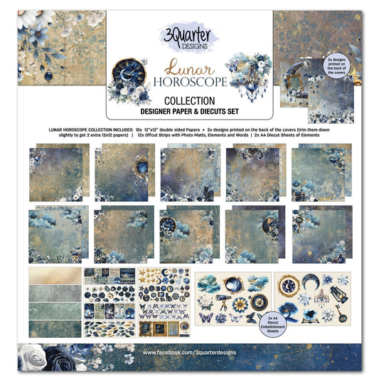 3Quarter Designs Designer Paper & Diecuts Set - Lunar Horoscopes