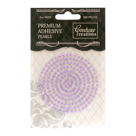 Couture Creations 3mm Premium Adhesive Pearls- Petunia Purple