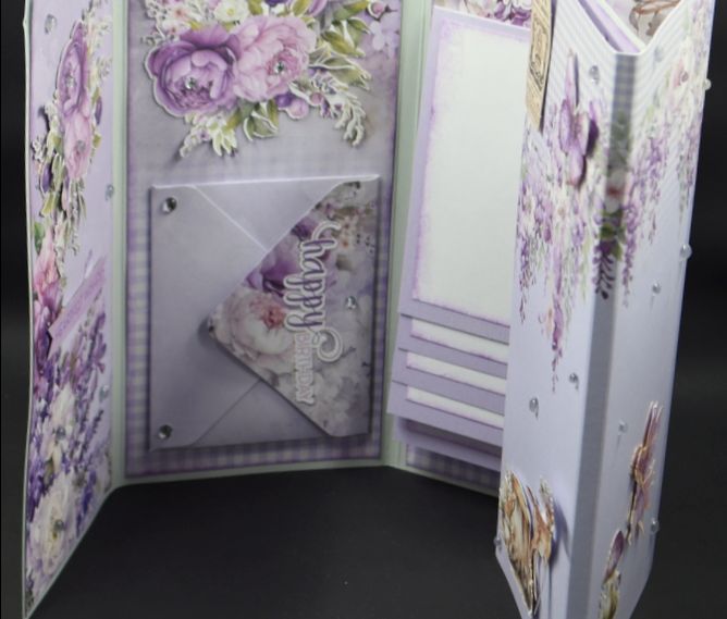 TK Paper Boutique Ready to Assemble Card Making Kit-Serenity Slimline Flip Folio Album