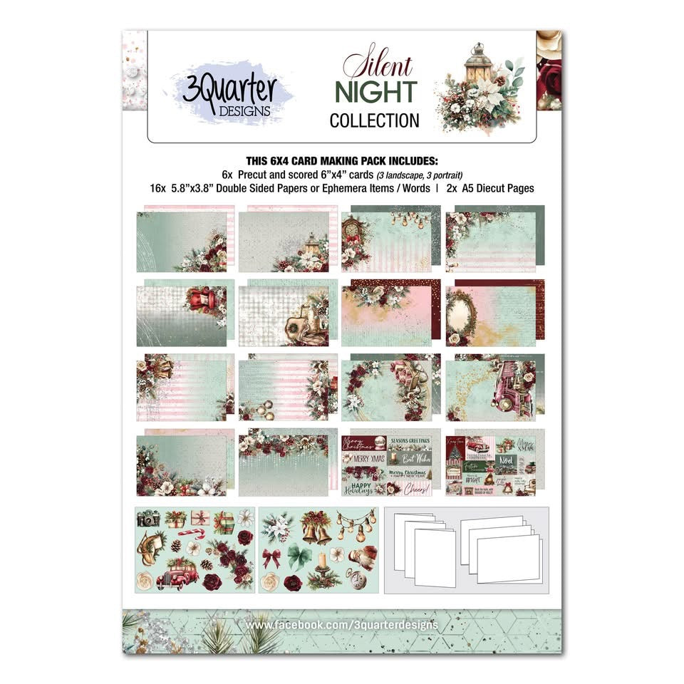 3Quarter Designs 6x4 Card Making Pack - Silent Night