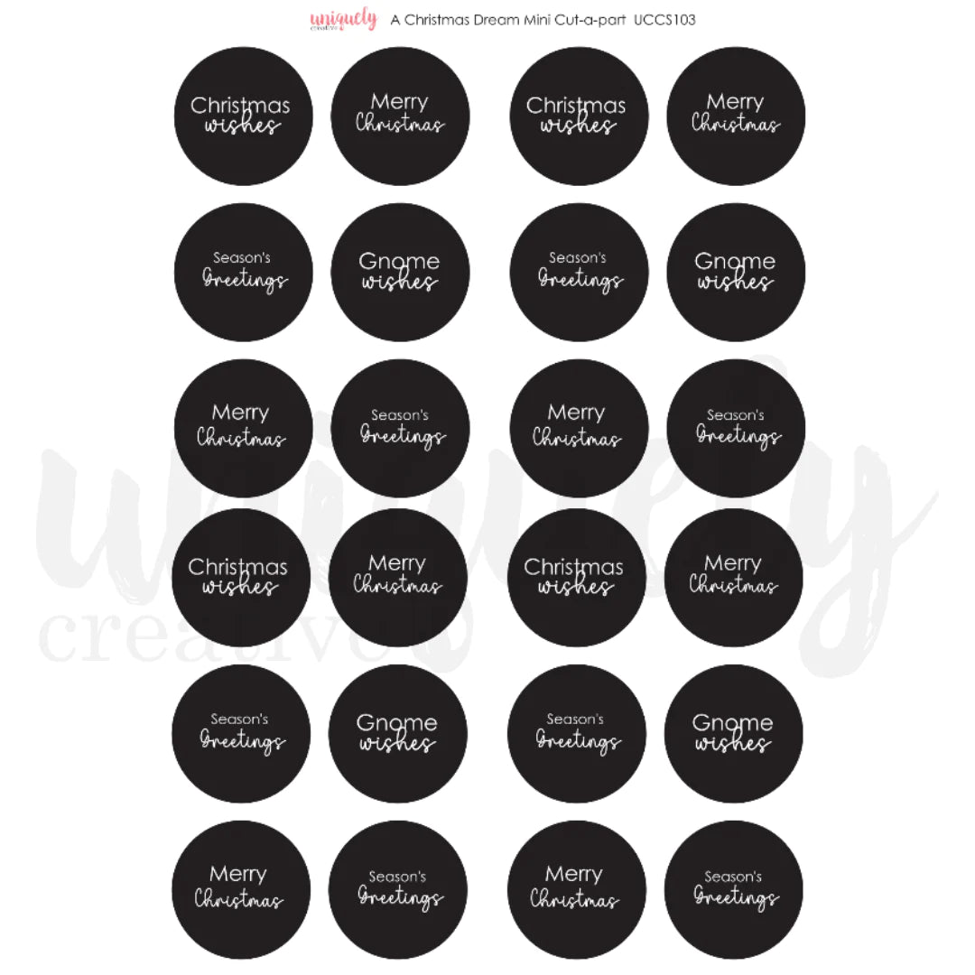 Uniquely Creative Mini Cut-a-Part Sheet - A Christmas Dream
