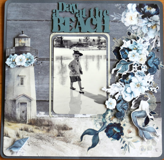 TK Paper Boutique Ready to Assemble Scrapbook Kit- A Day at the Beach