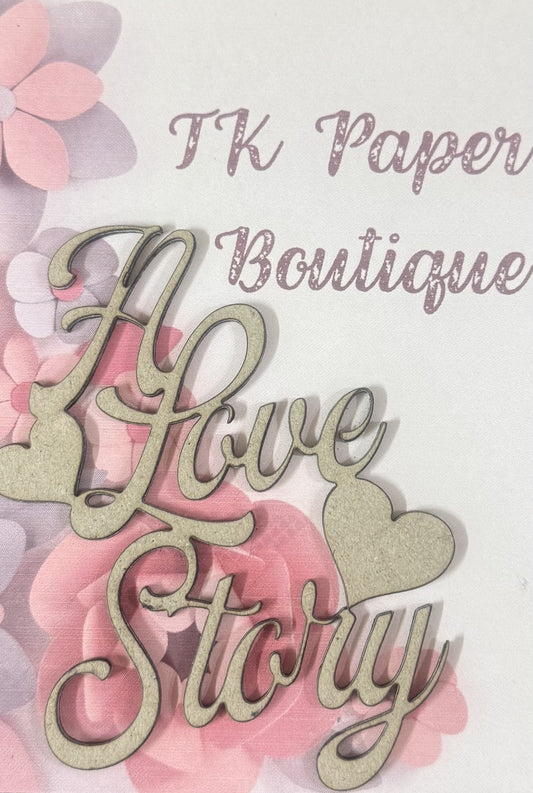 TK Paper Boutique Laser Chipboard - A Love Story