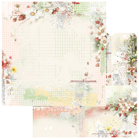 49 and Market 12x12 Double Sided Paper - Nature's Haven- Berry Delight