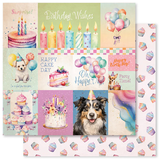 Paper Rose Studio 12x12 Double Sided Paper- Birthday Fun -A