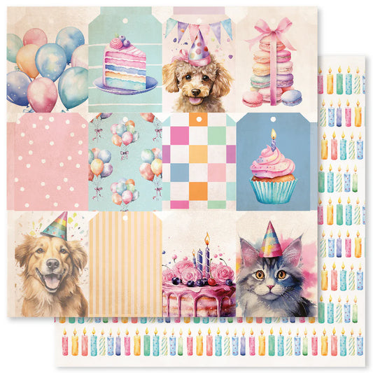 Paper Rose Studio 12x12 Double Sided Paper- Birthday Fun- C