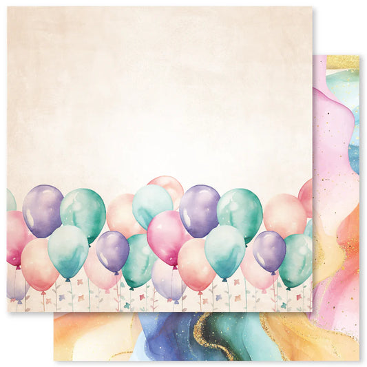 Paper Rose Studio 12x12 Double Sided Paper- Birthday Fun- D