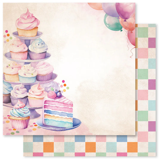 Paper Rose Studio 12x12 Double Sided Paper- Birthday Fun- F