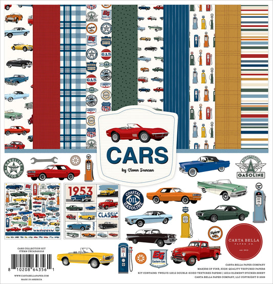 Carta Bella 12x12 Double Sided Paper Pack - Cars