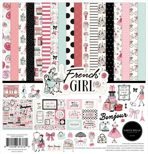 Carta Bella 12x12 Double Sided Paper Pack - French Girl
