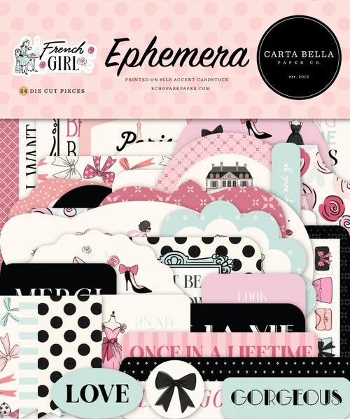 Carta Bella Ephemera- French Girl