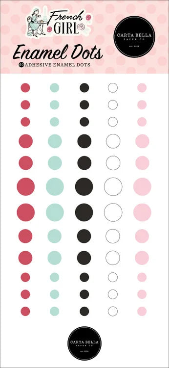 Carta Bella Enamel Adhesive Dots - French Girl