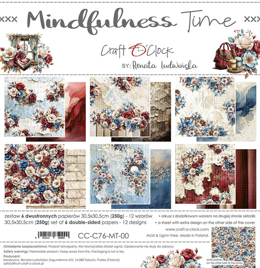 Craft O'Clock 12x12 Double Sided Paper Pack - Mindfulness Time