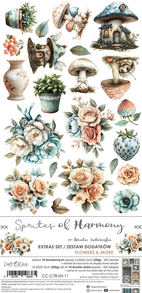 Craft O'Clock Extra Set Embellishments- Sprites of Harmony Set 1