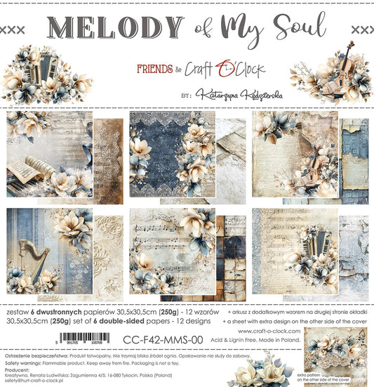 Craft O'Clock 12x12 Double Sided Paper Pack - Melody of My Soul