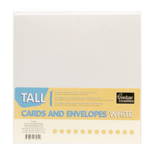 Couture Creations Tall Cards and Envelopes 50 pk