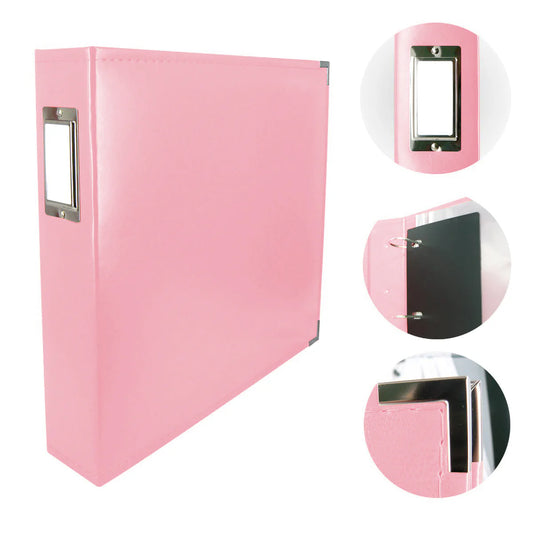 Couture Creations 3D Ring Classic Superior Leather Album- Pink