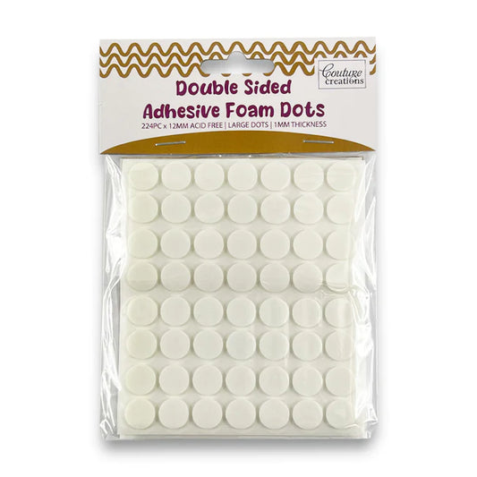 Couture Creations Adhesive Foam Dots - 224pcs x 12mm