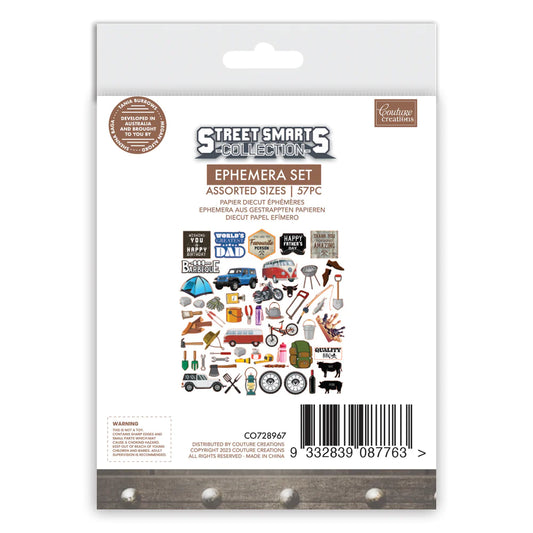 Couture Creations Ephemera Pack - Street Smarts Collection