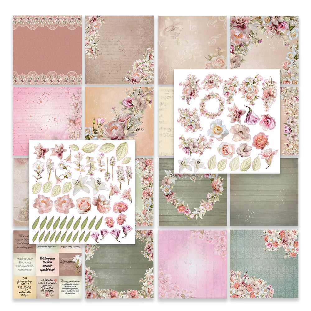 Couture Creations 12x12 Double Sided Paper Pack - Vintage Tea Collection
