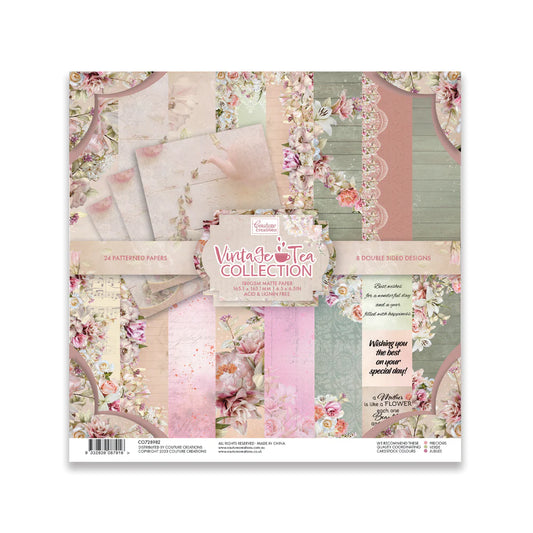 Couture Creations 6.5 x 6.5 Paper Pad - Vintage Tea Collection