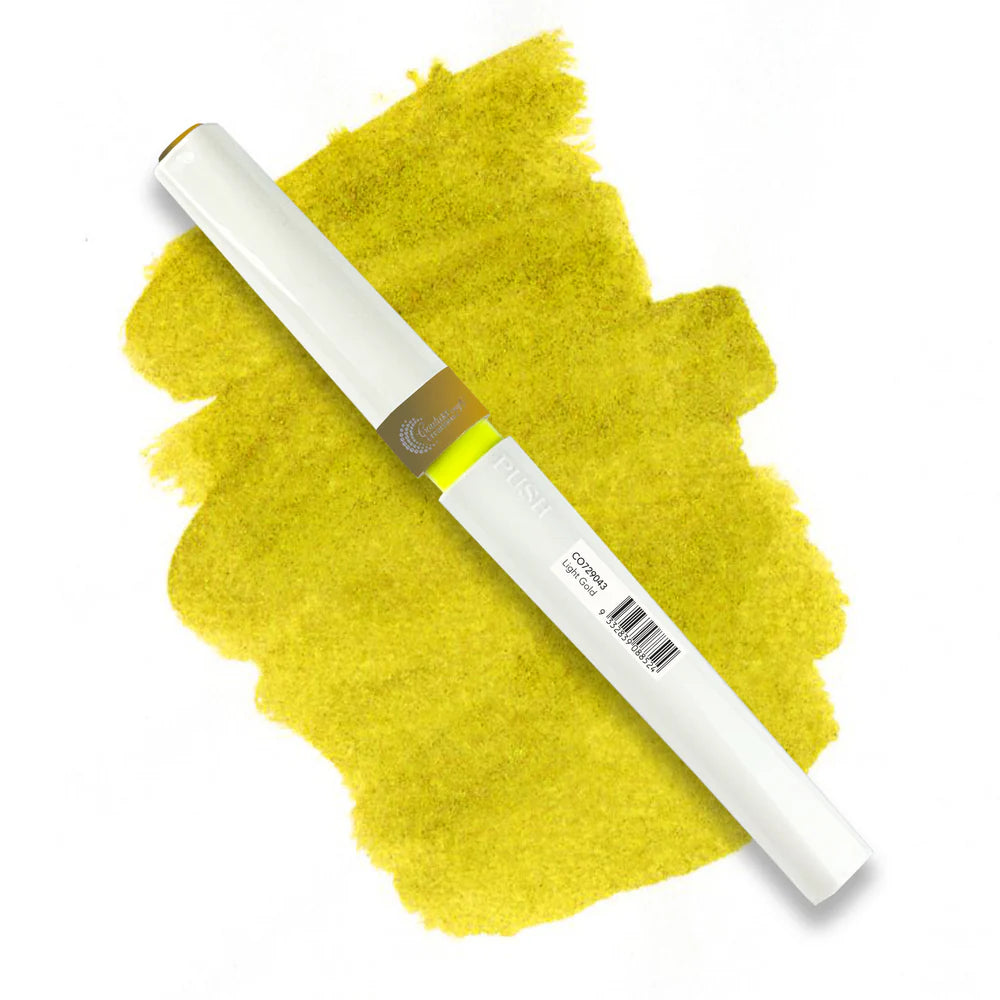 Couture Creations Winkles Glitter Brush Marker - Light Gold