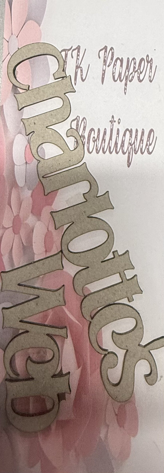 TK Paper Boutique Laser Chipboard - Charlottes Web