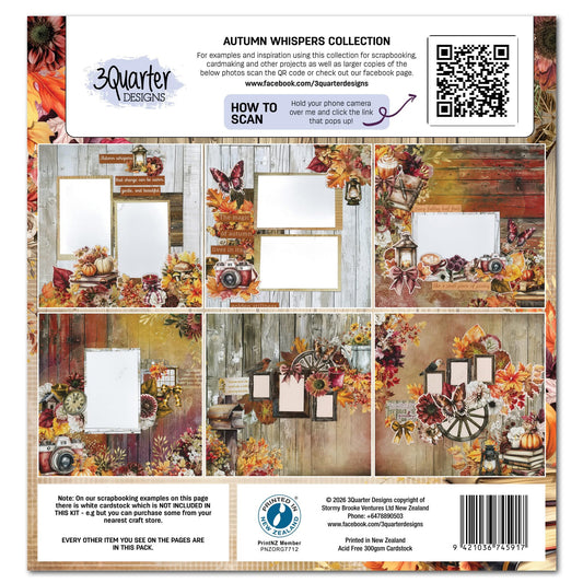 3Quarter Designs Designer Paper & Diecuts Set - Autumn Whispers