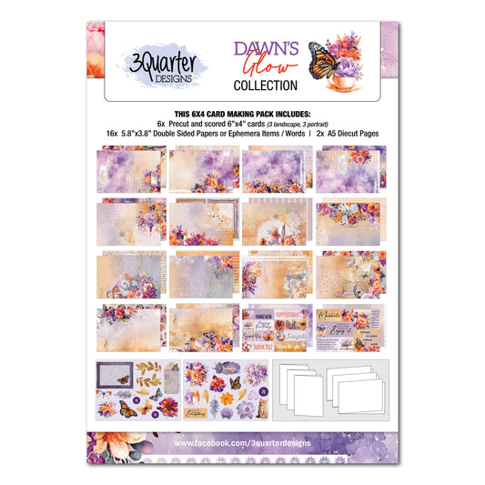 3Quarter Designs 6x4 Card Making Pack- Dawn's Glow