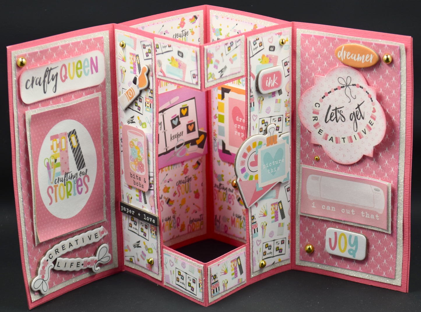 TK Paper Boutique Ready to Assemble Card Making Kit- Four Panel Aperture Cards